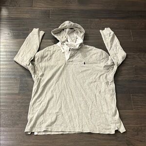Polo Ralph Lauren Rugby Hoodie Shirt grey Mens Size XL